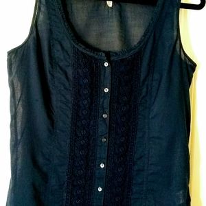 Aeropostale Sheer Blue Sleeveless Top